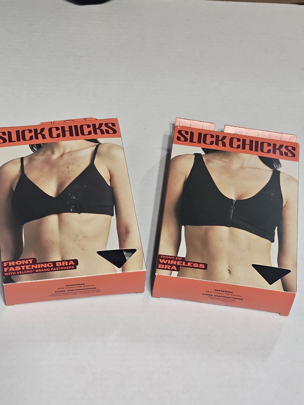 Slick Chicks Black Wireless Bra - 2 Pack Size XL